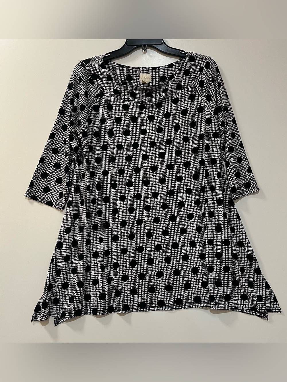 Chico's Black and White Polka Dot Blouse